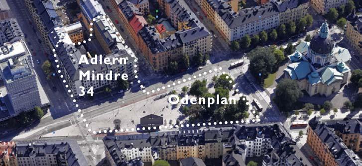 Snedbild över Odenplan innan Citybanan byggetablering startade.