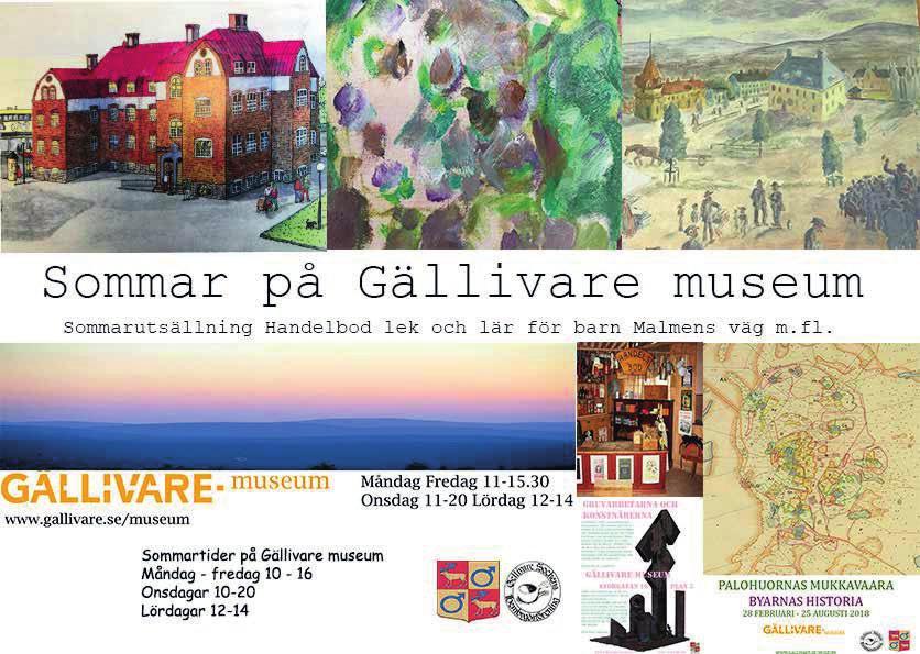 KULTURSOMMAR Gällivare kommun Kultur 2018 Galleri Skáidi i Nikkaluokta Sommarutställning 15/6-15/7 MajLis