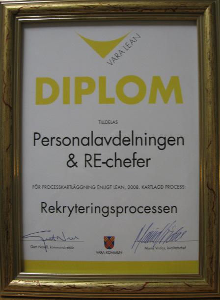 Diplom efter varje genomförd
