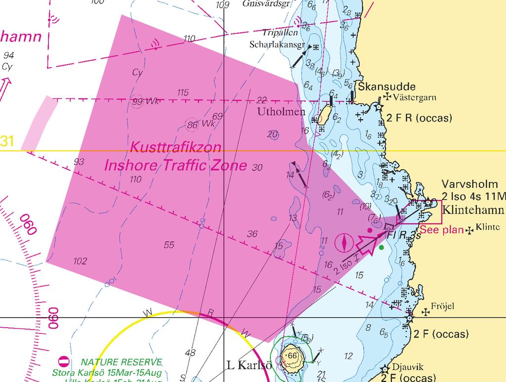 9 Nr 369 Sweden. Central Baltic. W of Gotland. Klinethamn. Hydrographic survey. A hydrographic survey have been performed off Klintehamn in an area shown in the chartlet.