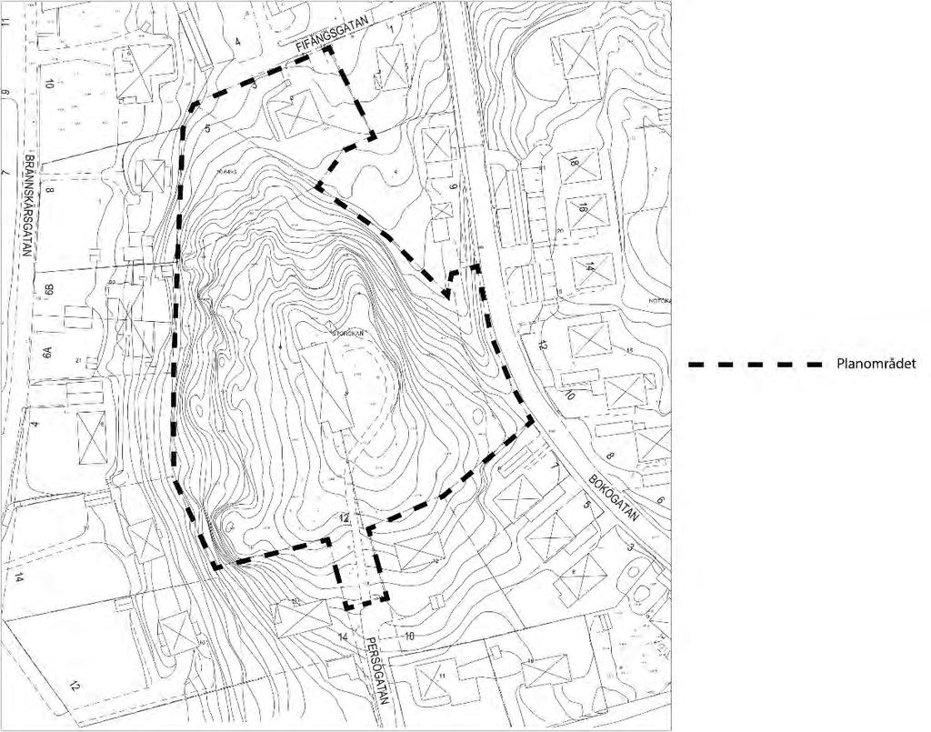 Detaljplan för bostäder vid Storökan 5 m.fl. Antagandehandling Datum Trosa kommun 2017-11-10 Planområdets utbredning är markerat med svartstreckad linje.