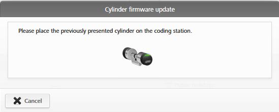 Figur:243 Kodningsstation firmware uppdatering för AirKey-cylinder
