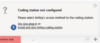 Figur 11: Kodningsstation installation av den lokala applikationen > Klicka därefter på länken Installera och starta AirKey