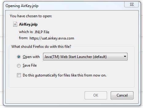 Figur 12: Installera och starta AirKey kodningsstationer Efter att klickat på länken har man 60 sekunder på sig att öppna