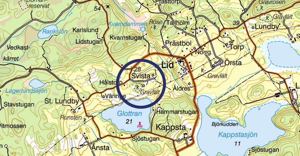 Inledning Kraka kulturmiljö har utfört en fältinventering i syfte att revidera beskrivning och avgränsning av gravfältet Lid 17:1.