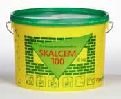 Skalcem 100 Skalcem 100 är en cementbaserad färg. Skalcem 100 kan användas på alla mineraliska material som lättklinker, lättbetong, betong, puts och tegel.