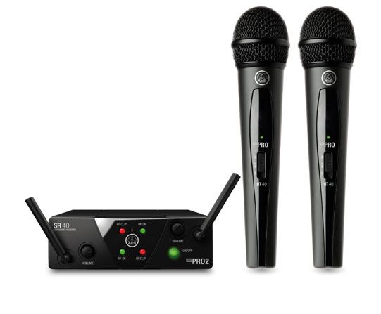 Trådlöst AKG 700-40101 WMS40 MINI Vocal Set Band ISM1 (863 100) MHz 920 kr AKG