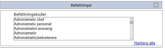 Skriv personnummer eller namn. För att söka på namn skriver du efternamn, förnamn du behöver inte skriva ut hela namnet det räcker med några inledande bokstäver.