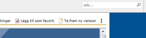 6. Skapa ny version av TKR-dokument Titel: Dokumenthantering av TKR-dokument i Canea VF För att skapa ny version av TKR-dokument klicka på den markerade ikonen enligt Figur 5.