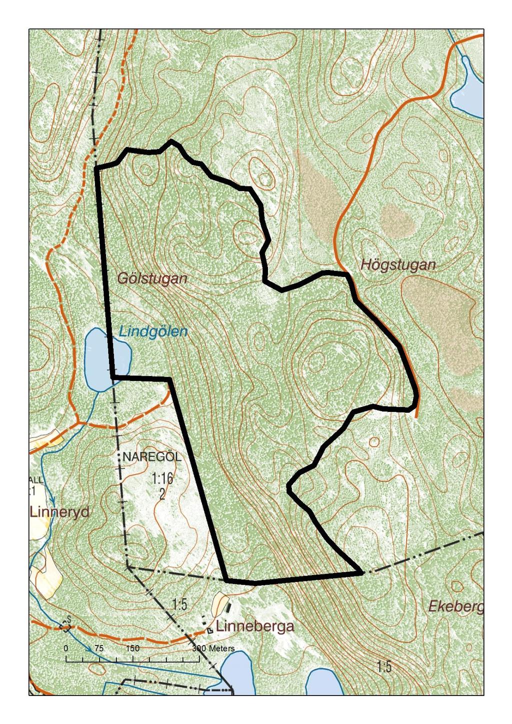 Högstugans naturreservat 2018-05-09 sid 7 Bilaga 1: reservatskarta Karta tillhörande beslut om Högstugans