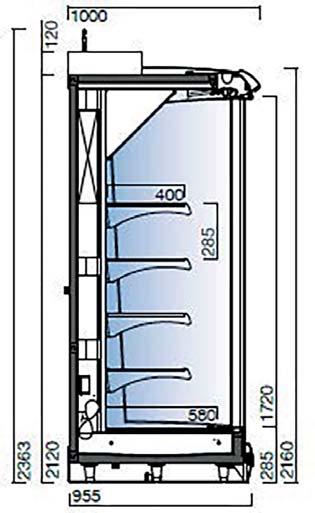 hyllfront i Akrylplast /hylla 290:- 490:- 570:- 950:- Metall stång för infästning av pin pack pinnar /st 200:- 275:- 400:- 550:- Naturligt köldmedel CO2 +6% Gavlar solid vägg eller