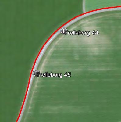 RÄA-nr Trelleborg 44 Boplats. RÄA-nr Trelleborg 45 Härd.