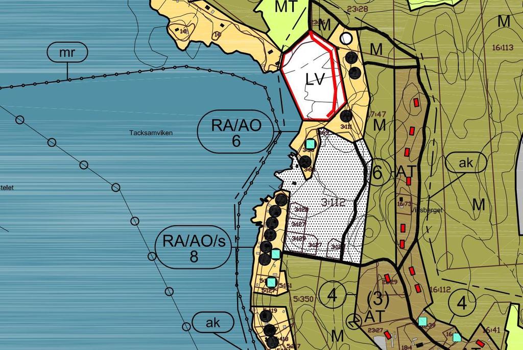 8 Område som är särskilt viktigt med tanke på naturens mångfald Gästhamn Småbåtsled Riktgivande friluftsled Cykelled Generalplan Bild 4.