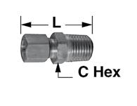 Rörkopplingar Rekommenderas att användas tillsammans med JetTube kylrör. Finns med NPT och BSPT rörgänga. Dimension i tum (förutom markerade) : Mässing Max.