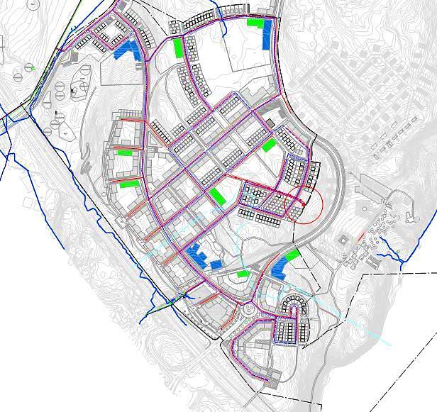 Sida 14 (16) 7 Förslag till ledningsnät Ny förbindelsepunkt Gröna dalen Pumpstation Spillvattendelare Bef förbindelsepunkt Rankhusvägen Bild 6.
