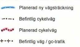 I kartbilagan finns angivet att en gång- och cykelväg planeras utmed väg 9 mellan Vitemölla och Ravlunda. Figur 9.