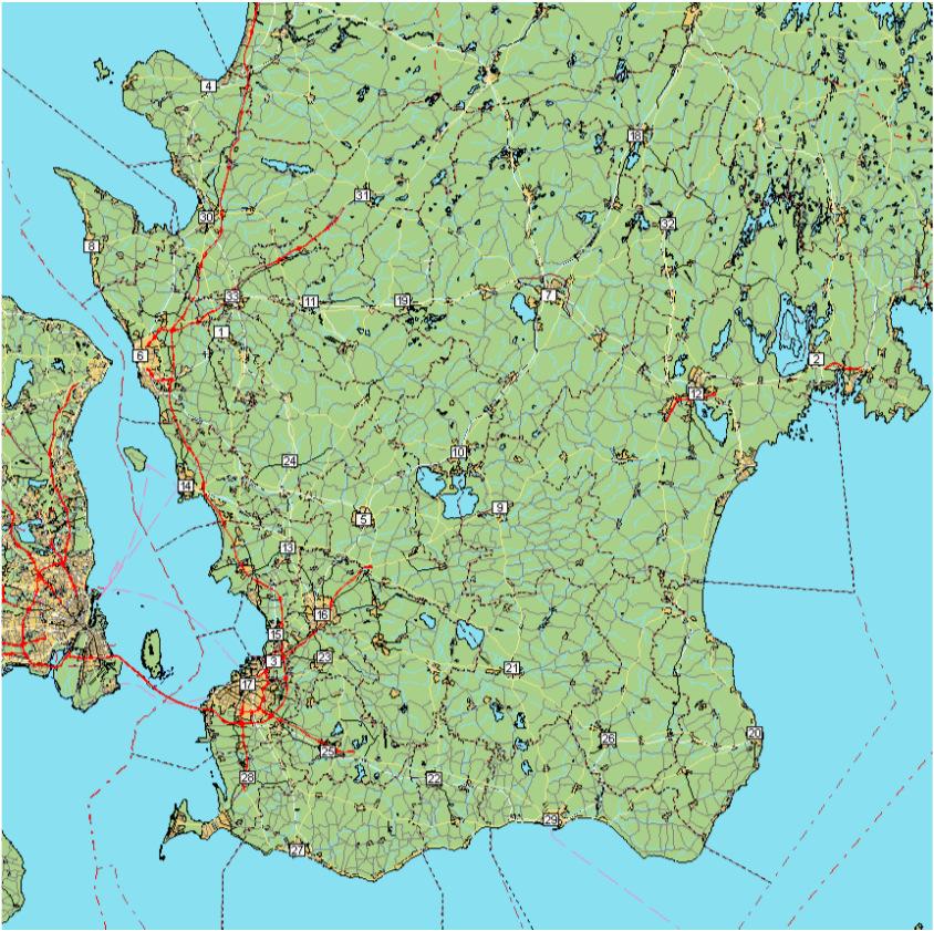 Mätningar - validering Kvävedioxid Bakgrundshalter på fem mätplatser Urban bakgrund i alla 33 kommuner