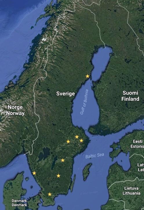 Studien 8 avfallsanläggningar 7 med deponi 1 utan deponi Dåva deponi & avfallscenter Vattenprover + referensprov Behandlat lakvatten Filtrering genom 100 µmfilter och analys med stereomikroskop och