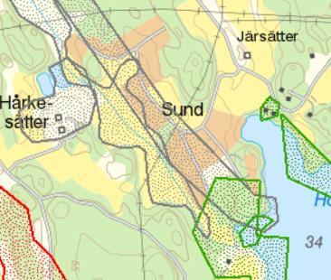 8 (10) Enligt ordföranden finns i dagsläget inga problem med översvämningar i samband med större regn. Figur6 visar djup på stående vatten vid extrema regn.