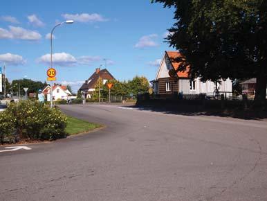 Bygatan med vy mot planområdet från Mickels