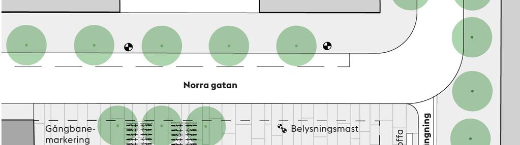 SID 8 (11) Situationsplan Vy från norra gatan mot öster. Kv.