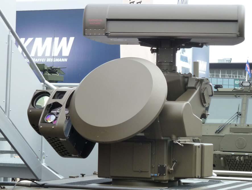 FÖRSVARSUTSTÄLLNINGEN EUROSATORY 2010 Sensorer Sensorsystemet till Skyshield består av optronik, spaningsoch eldledningsradar och är samma som i Oerlikons Skyguard III.