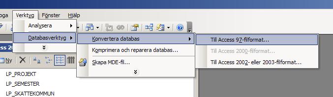 Ge databasen ett nytt namn (t ex db4.mdb). Du har nu packat och reparerat databasen och den reparerade kopian heter db4.mdb. Nu har du na gra steg kvar tills du a r klar Byt namn pa din gamla databas eller lytta bort den Byt namn pa db4.