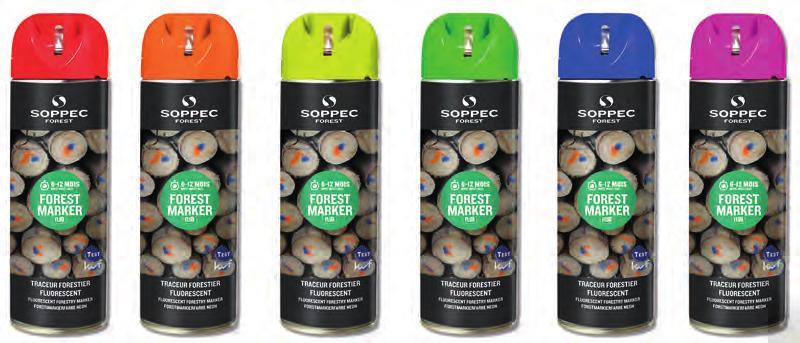 FOREST MARKER TEST Holzmarkierung 6 12 MÅNADER Fluorescerande markör med kort