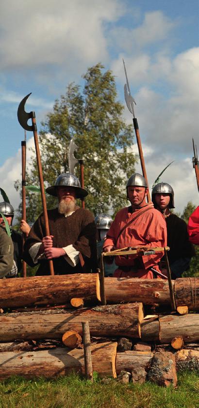 De möts i skogen av tyska och skotska legoknektar, som är på väg därifrån och det blir en blodig uppgörelse där de svenska knektarna aldrig har en chans.