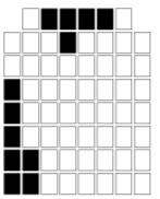 I figur 12 ses koartikulationens inverkan på träffsäkerheten vid produktionen av /t-/ i olika vokalkontext, dvs. främre vokaler (övre raden) och bakre vokaler (nedre raden).