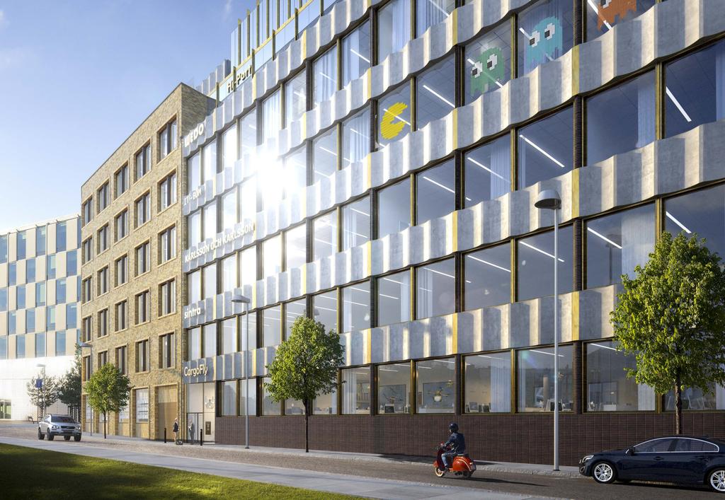 Frimärket Sockerkokaregatan och Bruksgatan Total storlek 560 kvm Våning 5