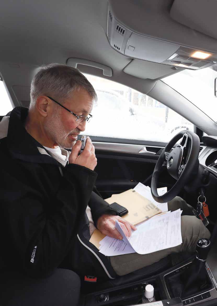 palliativ vård Stefan Bergström använder en del av lunchpausen i