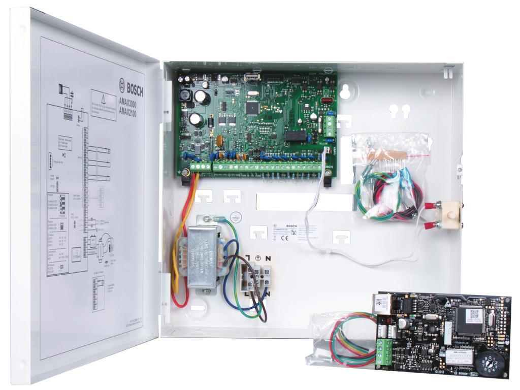 Inbrottslarmsystem AMAX2-P1E Intrångskit, en/pl/tr/h, Ethernet AMAX2-P1E Intrångskit, en/pl/tr/h, Ethernet www.boschsecrity.