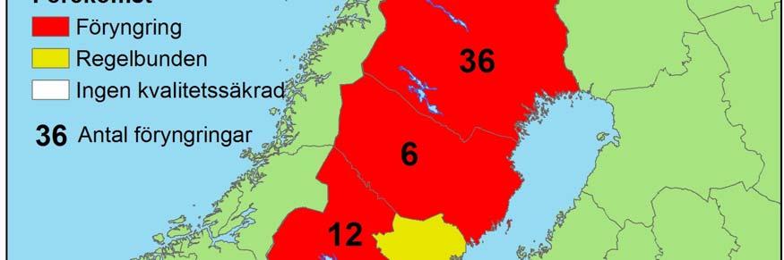 sannolika och misslyckade) och förekomst av järv registrerad av