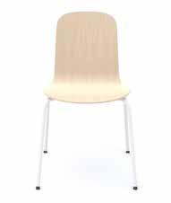 ADD stol Design: Fredrik Mattson Stapelbar stol med formpressat skal belagd med vitpigmenterat ek eller björklaminat. Stålstativ med ledbara golvskydd.