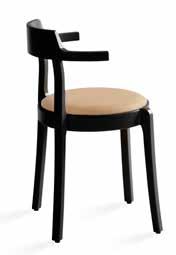 svart eller vit 290 kr Tillägg - betsad sits eller rygg, svart eller vit 150 kr Ruth 3566 ks - stapelbar stol med klädd sits Tygklass 0-1 764 kr (tygåtg.