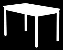 Bord med urfräst sarg * ** TESSAN 343 trapets bord Trapetsformat bord Tessan med ben av skiktlimmad björk. 25 mm skiva belagd med högtryckslaminat i vitt, björk eller bok som standard. ABS-kantlister.