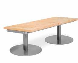 CIRKUM bänk Design Anders Ekegren Lackat stålstativ. Sits i massiv björk, ek, björkplywood eller björklaminat. Finns som rak och svängd modell. Kopplingsbar. Går vid önskemål att förankra i golv.