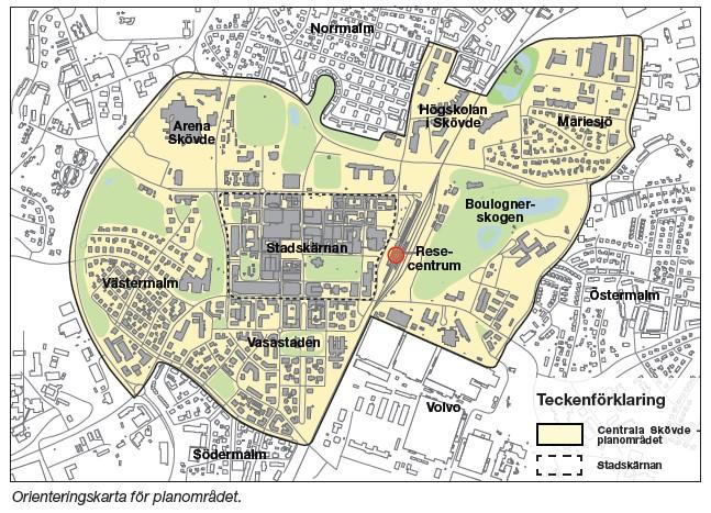 Kommunstyrelsens arbetsutskott 2016-04-20 8(40) KSAU 69/16 Fördjupning av översiktsplanen för centrala Skövde KS2013.
