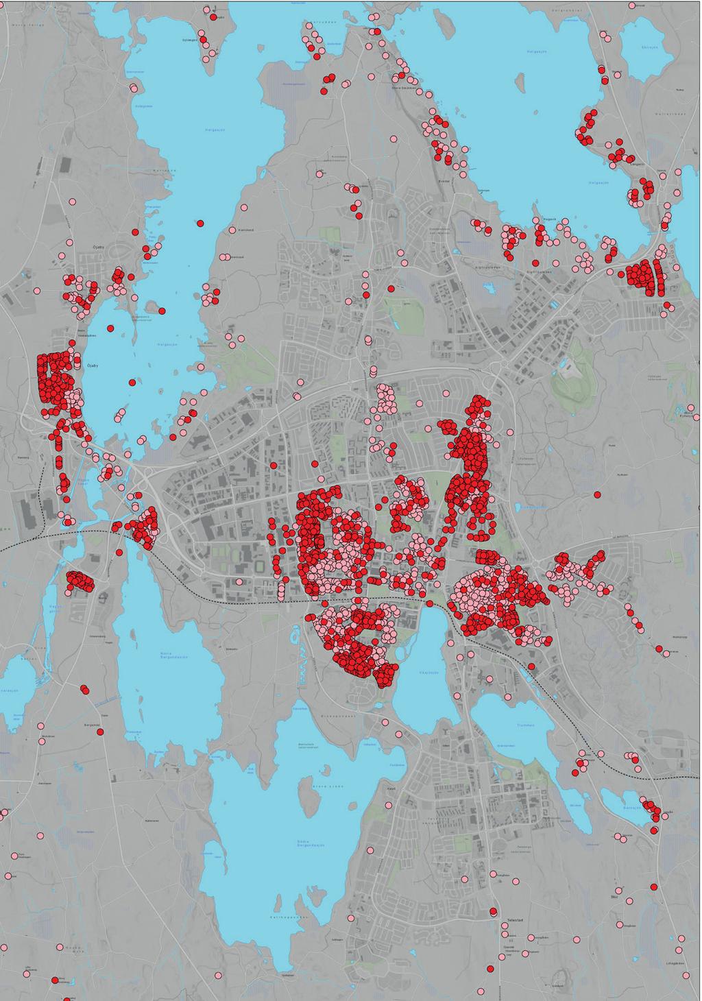 1941 1960 Byggnad uppförd under perioden 1941-1960 Växjö var under denna tid en av de snabbast växande städerna i Sverige. Nya bostadsområden byggdes framförallt norr och söder om stadskärnan.