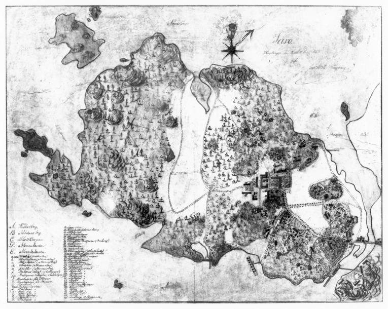 Karta över Särö 1867 Vilka som ingick i och representerade konsortiet framgår inte, men gissningsvis hade August Carlsson, August Mark och John Lyon ett finger med i spelet.