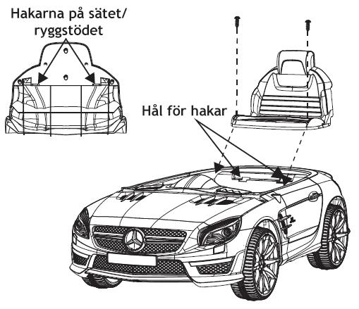 Steg 7: Montera ratt 1) Ta bort bulten och muttern som sitter i ratten.