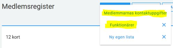 biträden) Medlemsregister-rubriken -> Visar ensemblens statistik (ålders- och könsfördelning).