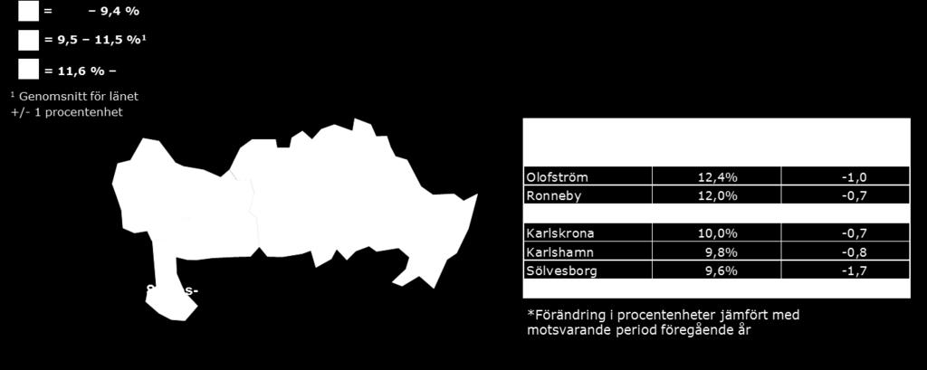 Inskrivna arbetslösa i april 2014 som andel