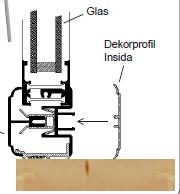 7. Monteringsprofil 8. Dekorprofil Snäpp in insidans dekorprofil.