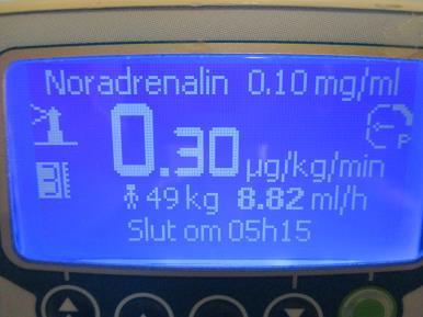 Skriv läkemedlets styrka/ml i början av raden på