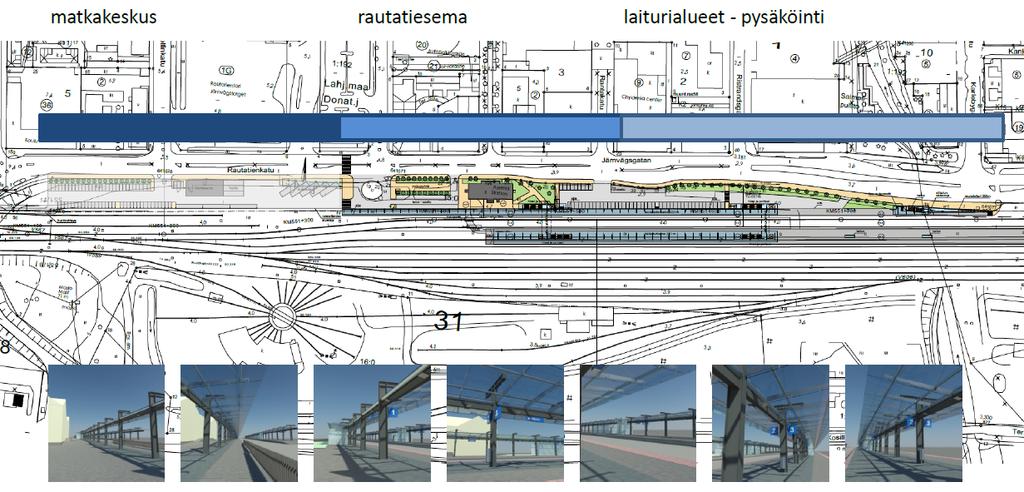 Bild 2. Karleby järnvägsstation - stationsarrangemang, utdrag ur Trafikverkets översiktsplan 7.12.2012 4.