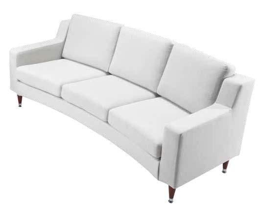 FLIPPER soffa 515 2000 43 Flipper är en tresitssoffa med härlig sittkomfort. Den lätt svängda formen ger extra karaktär och stärker soffans personlighet.