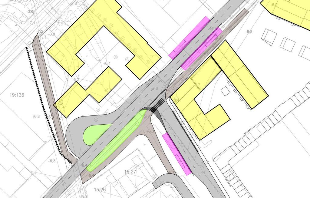 A. Bytespunkt stationen Hållplatslägena för de olika busslinjerna ska ligga så koncentrerat som möjligt samt i nära anslutning till tågstationen.