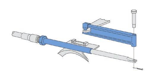 2 Styrkabelfäste Styrkabelfästet används för fixering av styrkabelhöljet vid DP-E-drev utan servostyrning.